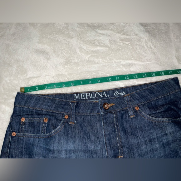 ✨3/$20✨ Merona Wide Leg Cropped Cuffed Jeans Size 14R - Picture 4 of 5